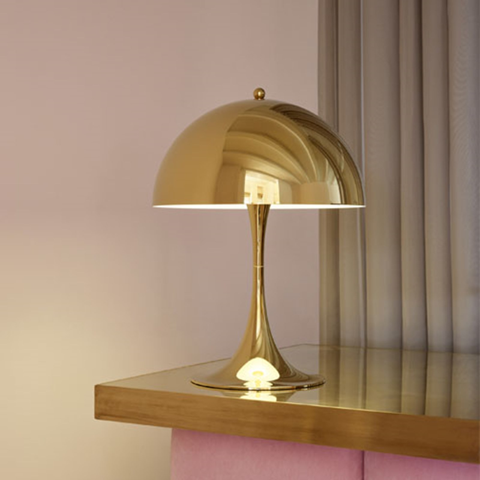 Panthella Midi 320 Table Lamp , Opal grey, Louis Poulsen