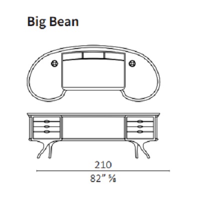 Big Bean Writing Desk Ceccotti Collezioni - Milia Shop