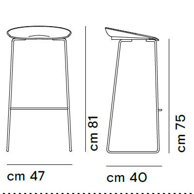 Desalto Sgabello Flan h 65 cm